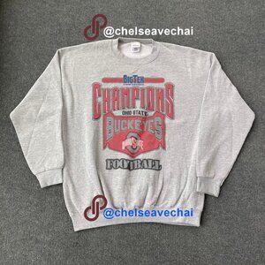 Vintage 90s Ohio State Buckeyes Football Sweatshirt, NCAA Shirt For Mens Womens
